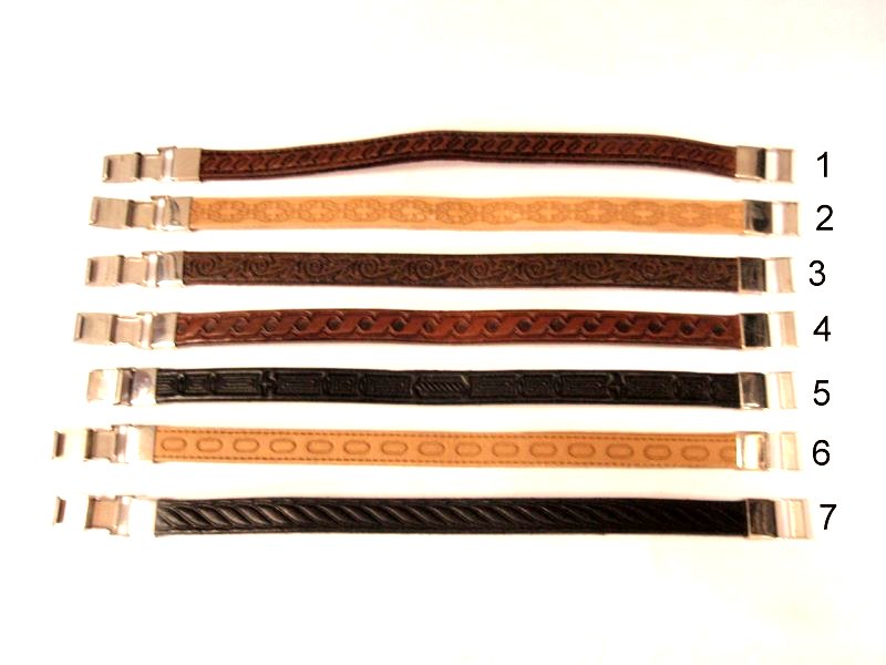 Pulsera cuero grabada con cierre de acero